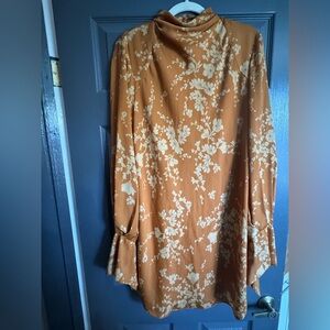 Free People open back collard cocktail dress